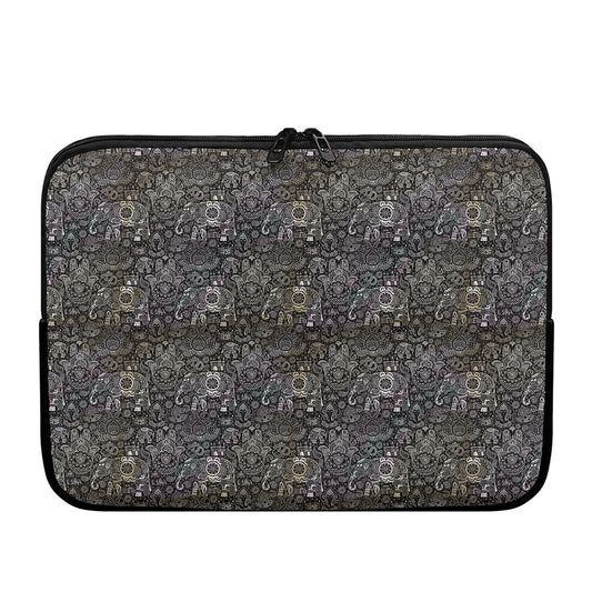 Indian Boho Elephant Pattern Print Laptop Sleeve
