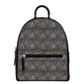 Indian Boho Elephant Pattern Print Leather Backpack