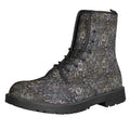 Indian Boho Elephant Pattern Print Lace-Up Boots