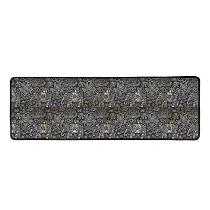 Indian Boho Elephant Pattern Print Long Kitchen Mat
