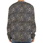 Indian Boho Elephant Pattern Print Long Sleeve Baseball Jersey