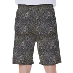 Indian Boho Elephant Pattern Print Men's Beach Shorts