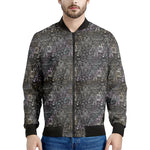 Indian Boho Elephant Pattern Print Men's Bomber Jacket