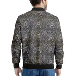 Indian Boho Elephant Pattern Print Men's Bomber Jacket