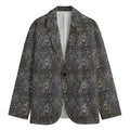 Indian Boho Elephant Pattern Print Men's Cotton Blazer
