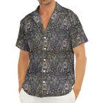 Indian Boho Elephant Pattern Print Men's Deep V-Neck Shirt
