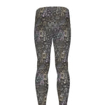 Indian Boho Elephant Pattern Print Men's leggings