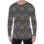 Indian Boho Elephant Pattern Print Men's Long Sleeve T-Shirt