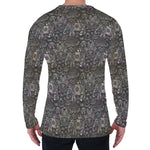 Indian Boho Elephant Pattern Print Men's Long Sleeve T-Shirt