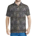Indian Boho Elephant Pattern Print Men's Polo Shirt