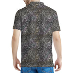 Indian Boho Elephant Pattern Print Men's Polo Shirt