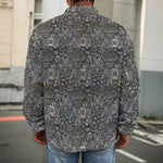 Indian Boho Elephant Pattern Print Men's Shirt Jacket