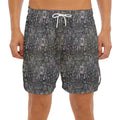 Indian Boho Elephant Pattern Print Men's Split Running Shorts