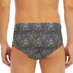 Indian Boho Elephant Pattern Print Men's Triangle Swim Briefs