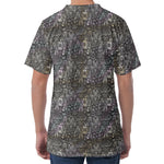 Indian Boho Elephant Pattern Print Men's Velvet T-Shirt
