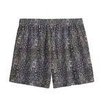 Indian Boho Elephant Pattern Print Mesh Shorts