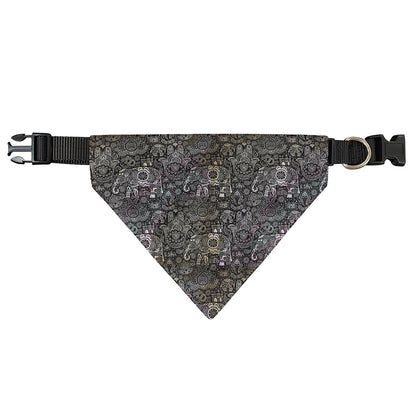 Indian Boho Elephant Pattern Print Over The Collar Dog Bandana