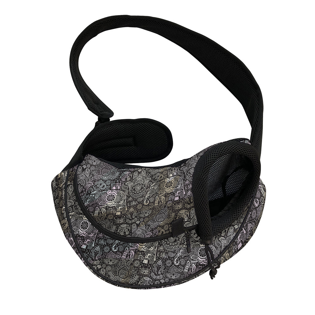 Indian Boho Elephant Pattern Print Pet Sling Carrier
