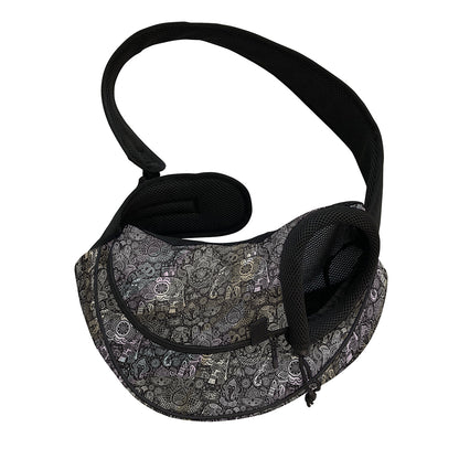 Indian Boho Elephant Pattern Print Pet Sling Carrier