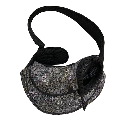 Indian Boho Elephant Pattern Print Pet Sling Carrier