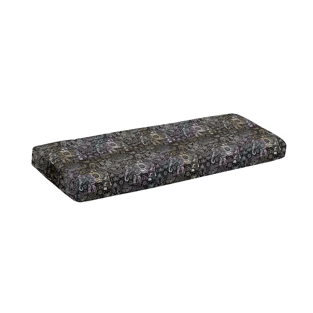 Indian Boho Elephant Pattern Print Piano Keyboard Cover