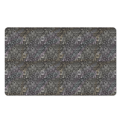 Indian Boho Elephant Pattern Print Polyester Doormat