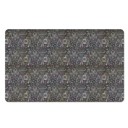 Indian Boho Elephant Pattern Print Polyester Doormat