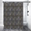 Indian Boho Elephant Pattern Print Premium Shower Curtain