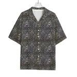 Indian Boho Elephant Pattern Print Rayon Hawaiian Shirt