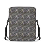 Indian Boho Elephant Pattern Print Rectangular Crossbody Bag