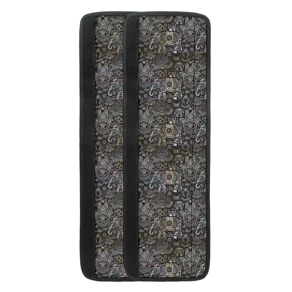 Indian Boho Elephant Pattern Print Refrigerator Handle Covers