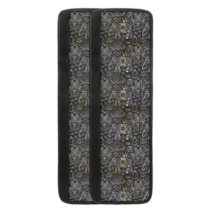 Indian Boho Elephant Pattern Print Refrigerator Handle Covers
