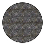 Indian Boho Elephant Pattern Print Round Floor Mat