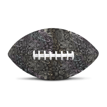 Indian Boho Elephant Pattern Print Rugby Ball