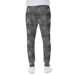 Indian Boho Elephant Pattern Print Scuba Joggers