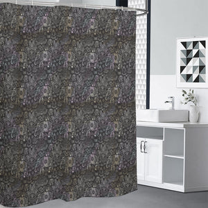 Indian Boho Elephant Pattern Print Shower Curtain