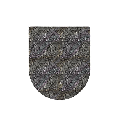 Indian Boho Elephant Pattern Print Toilet Lid Cover