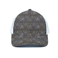 Indian Boho Elephant Pattern Print White Mesh Trucker Hat