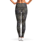 Indian Boho Elephant Pattern Print Women's Leggings