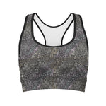 Indian Boho Elephant Pattern Print Women's Sports Bra