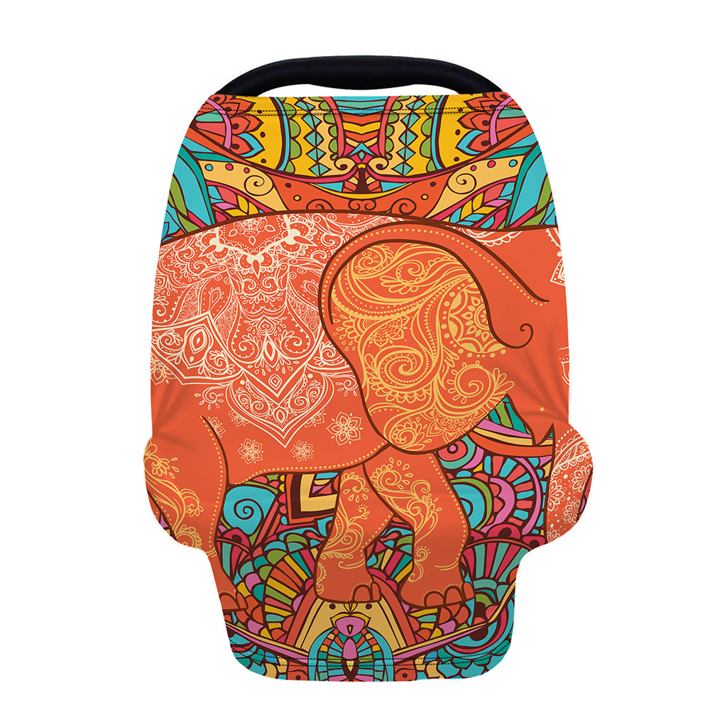 Indian Boho Hippie Elephant Print Baby Seat Cover
