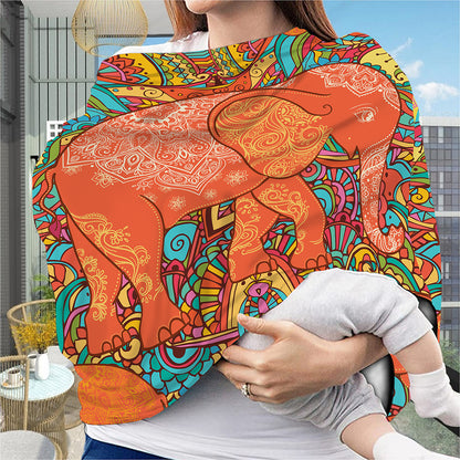 Indian Boho Hippie Elephant Print Baby Seat Cover