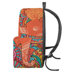 Indian Boho Hippie Elephant Print Backpack