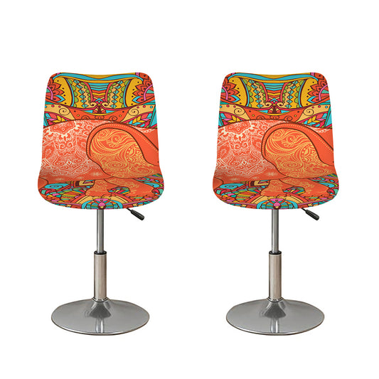 Indian Boho Hippie Elephant Print Bar Stool Covers