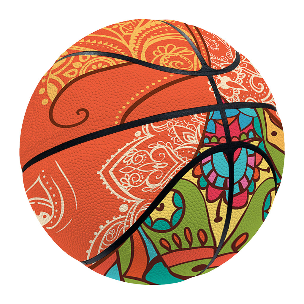 Indian Boho Hippie Elephant Print Basketball