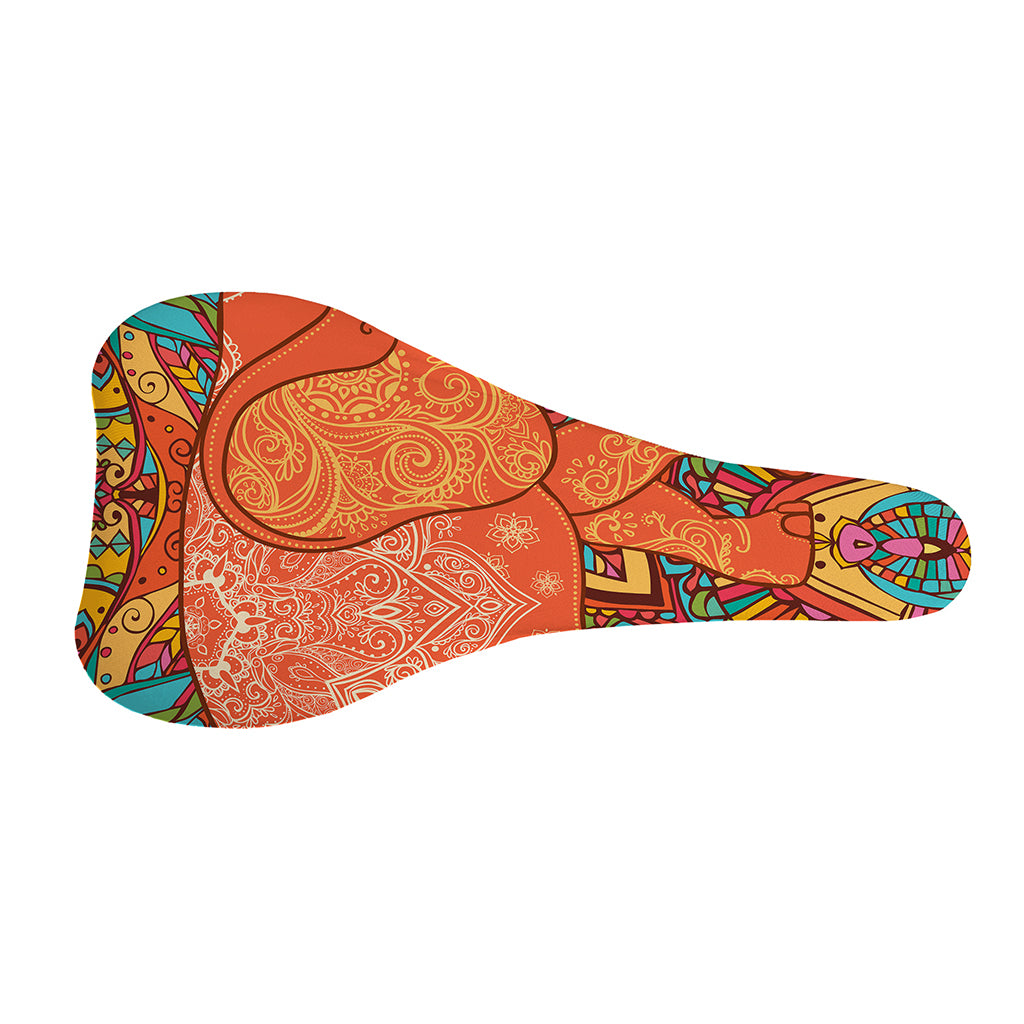 Indian Boho Hippie Elephant Print Bicycle Seat Cover