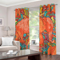 Indian Boho Hippie Elephant Print Dimout Grommet Curtains