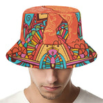 Indian Boho Hippie Elephant Print Bucket Hat