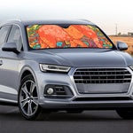 Indian Boho Hippie Elephant Print Car Windshield Sun Shade