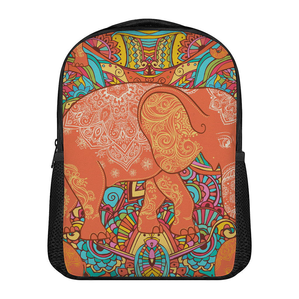 Indian Boho Hippie Elephant Print Casual Backpack
